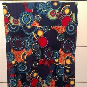 LulaRoe Maxi skirt in artsy print